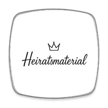 Heiratsmaterial – Minimalistisch & Modern - Viereckiger Kühlschrankmagnet - Weiß - Vorne