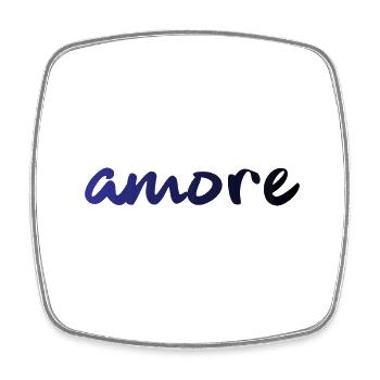 amore - Italia - Italy - Love - Liebe - Square fridge magnet - white - Front
