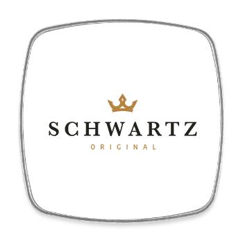 Logo original de la famille Schwartz - Magnet carré - blanc - Devant