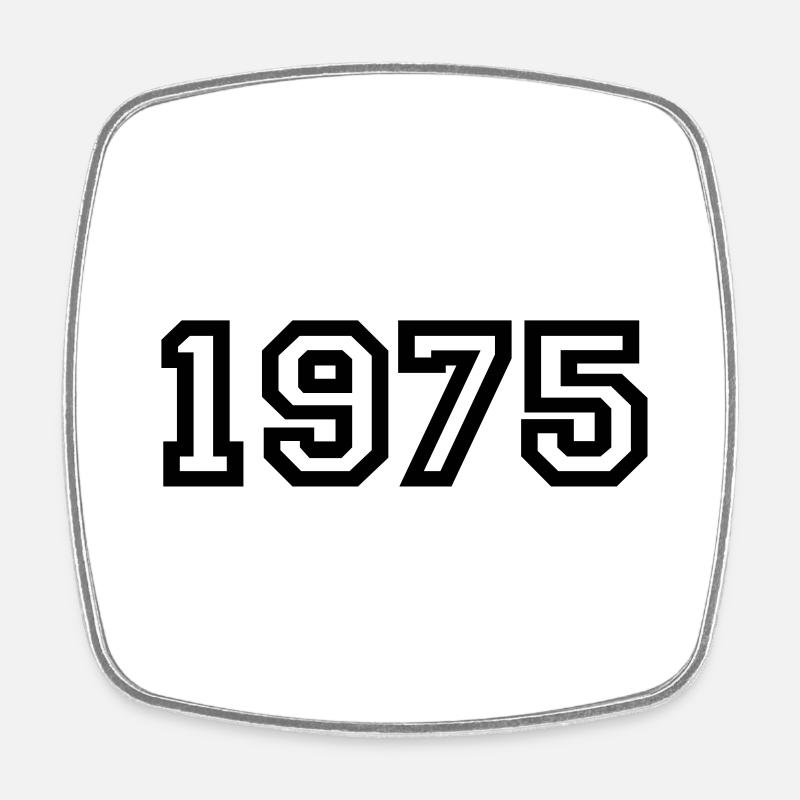 1975 - Square fridge magnet - white