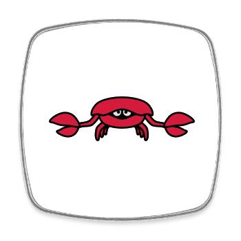 underwater_crab_3c - Viereckiger Kühlschrankmagnet - Weiß - Vorne