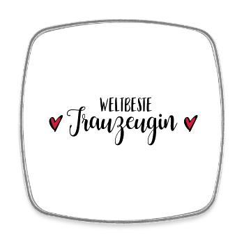 Beste Trauzeugin Dankeschön Geschenk - Viereckiger Kühlschrankmagnet - Weiß - Vorne