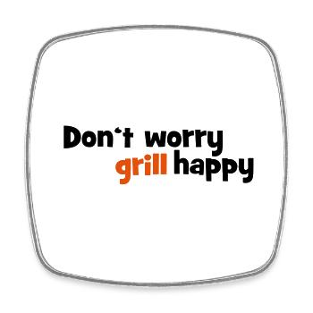 grill - Square fridge magnet - white - Front