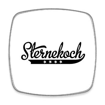2541614 115350371 Sternekoch - Viereckiger Kühlschrankmagnet - Weiß - Vorne