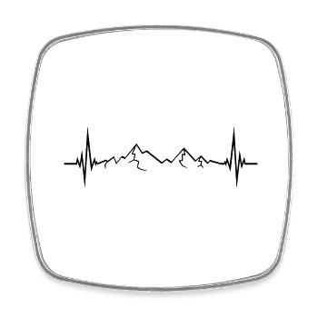 frequency heartbeat pulse rash mountaineer kle - Square fridge magnet - white - Front