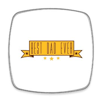 banner sticker sticker best in the world text da - Magnet carré - blanc - Devant