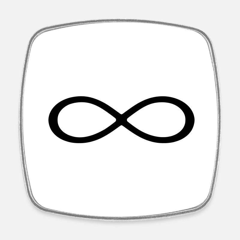 Infinity Symbol Infinity - Magnet carré - blanc
