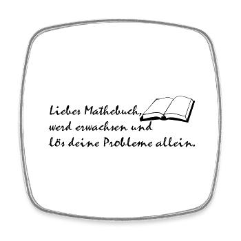 Math book - Square fridge magnet - white - Front