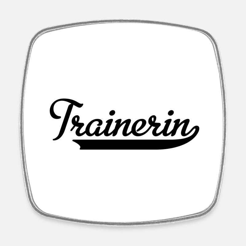 Trainerin - Viereckiger Kühlschrankmagnet - Weiß