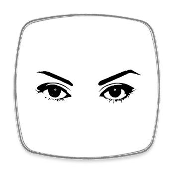 Eyes - Square fridge magnet - white - Front