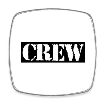 Crew design. - Magnet carré - blanc - Devant