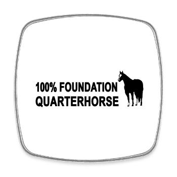 100% Foundation Quarter Horse - Viereckiger Kühlschrankmagnet - Weiß - Vorne