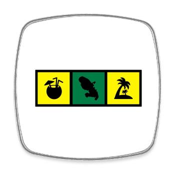 Martinique / 972 / Caraïbes / Martiniquais - Square fridge magnet - white - Front