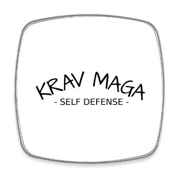 KRAV MAGA - Viereckiger Kühlschrankmagnet - Weiß - Vorne