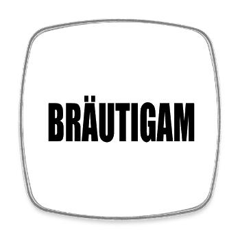 Bräutigam - Viereckiger Kühlschrankmagnet - Weiß - Vorne