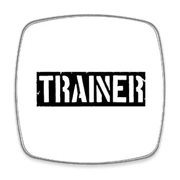Coach logo design - Square fridge magnet - white - Front
