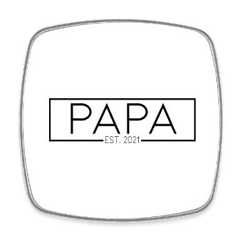 Papa est 2021 - Magnet carré - blanc - Devant