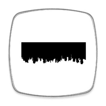 Brush stroke paint background - Square fridge magnet - white - Front