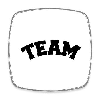 Team - Viereckiger Kühlschrankmagnet - Weiß - Vorne