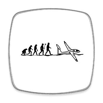 evolution Segelflugzeug Segelfliegen Segelflieger - Viereckiger Kühlschrankmagnet - Weiß - Vorne