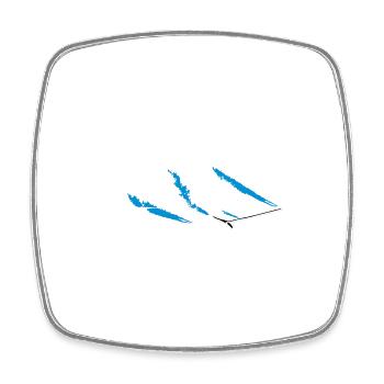 Segelflugzeug Segelfliegen Segelflieger - Viereckiger Kühlschrankmagnet - Weiß - Vorne
