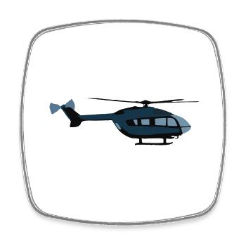 ec145 Hubschrauber Helicopter Helikopter Pilot - Viereckiger Kühlschrankmagnet - Weiß - Vorne