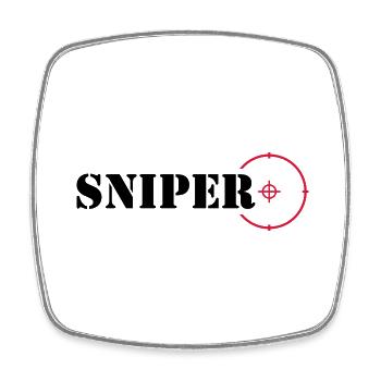 Sniper - Square fridge magnet - white - Front