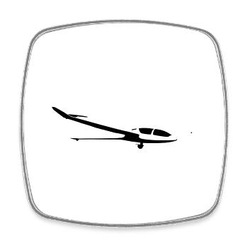 dg1000 Glider Glider Glider Glider - Square fridge magnet - white - Front