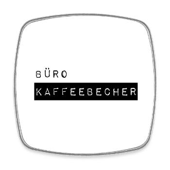 Büro Kaffeebecher - Viereckiger Kühlschrankmagnet - Weiß - Vorne