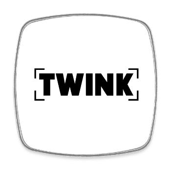 TWINK - Viereckiger Kühlschrankmagnet - Weiß - Vorne