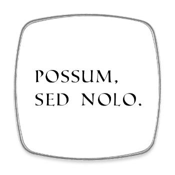 I could but I don't like Latin black - Square fridge magnet - white - Front