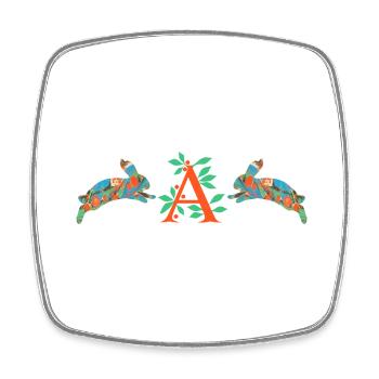 lapins e 4 a - Magnet carré - blanc - Devant