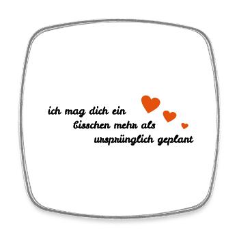 Liebe Beziehung Freundschaft+ Freunde Freundin - Viereckiger Kühlschrankmagnet - Weiß - Vorne