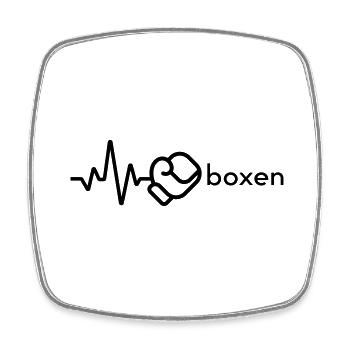 Boxen - Viereckiger Kühlschrankmagnet - Weiß - Vorne