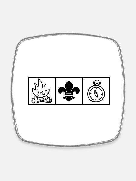 Scout / Scouting - Square fridge magnet - white