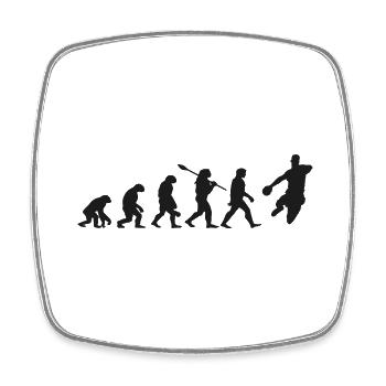 Handball Evolution Geschenk Handball spieler - Viereckiger Kühlschrankmagnet - Weiß - Vorne
