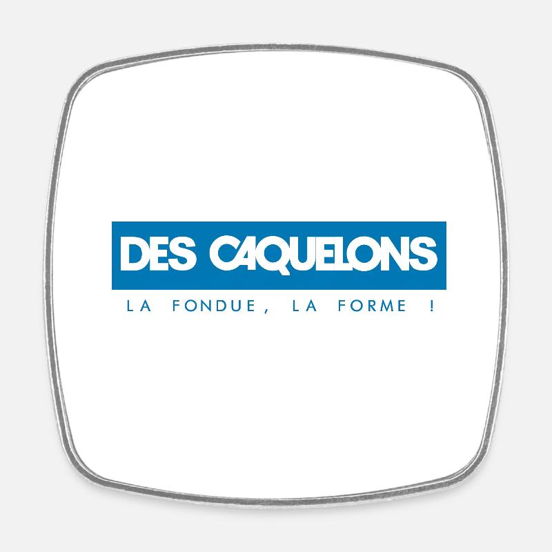 DES CAQUELONS - Magnet carré - blanc