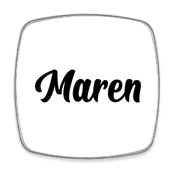 Maren - Viereckiger Kühlschrankmagnet - Weiß - Vorne