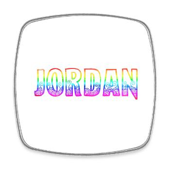 jordan rs arc-en-ciel - Magnet carré - blanc - Devant
