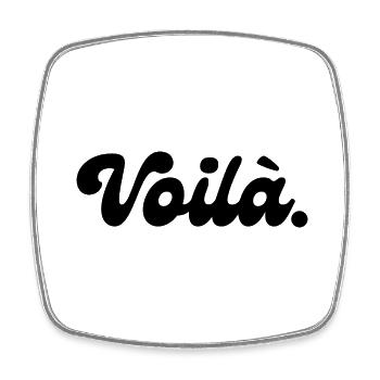 Here is a gift idea - Square fridge magnet - white - Front