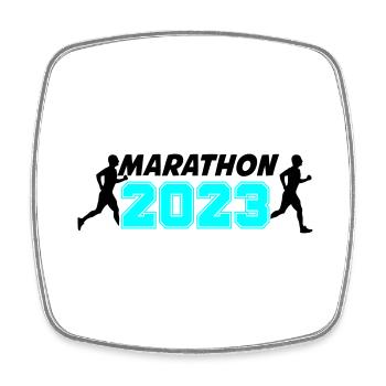 Marathon 2023 - Square fridge magnet - white - Front