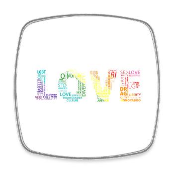 LGBT Love - Square fridge magnet - white - Front
