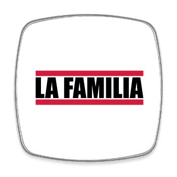 Balken La Familia - Viereckiger Kühlschrankmagnet - Weiß - Vorne