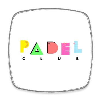 Padel Club l - Padel lovers - Square fridge magnet - white - Front