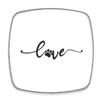 Dog paw dog dog dog dog lover idea - Square fridge magnet - white - Front