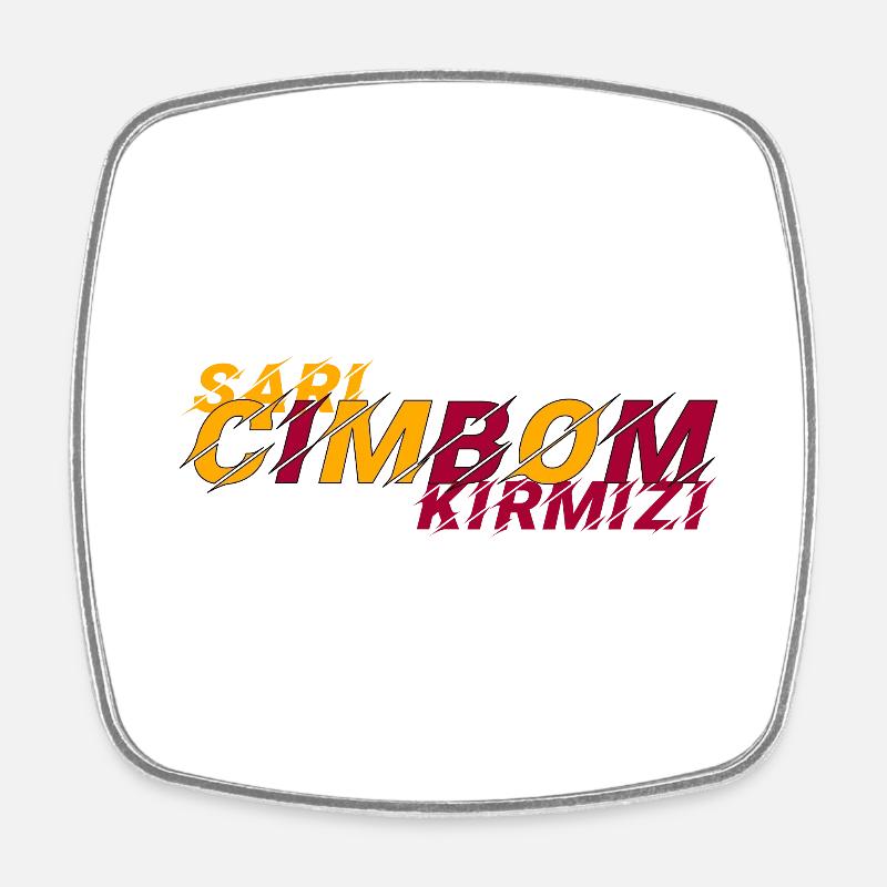 Cimbom - Magnet carré - blanc