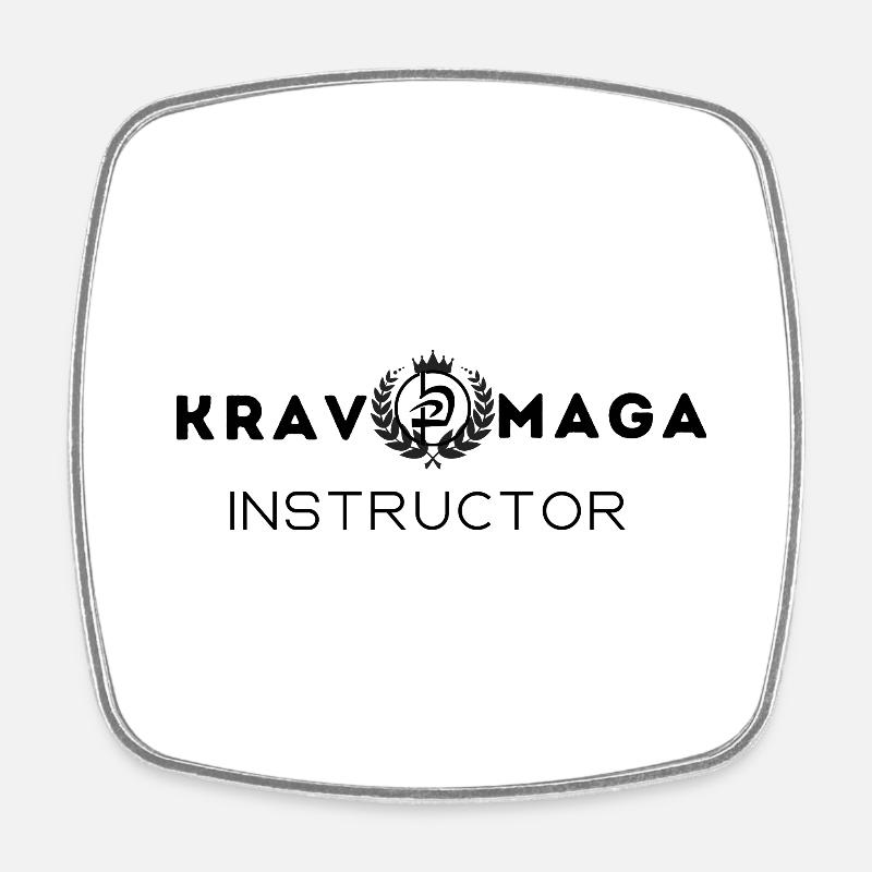 Krav Maga Instructor - Square fridge magnet - white
