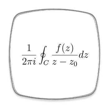 Cauchy Theorem - Square fridge magnet - white - Front