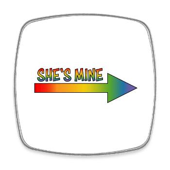 SHE S MINE lesbisch LGBT lgbtqi queer - Viereckiger Kühlschrankmagnet - Weiß - Vorne