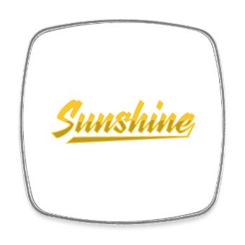 Sunshine - Viereckiger Kühlschrankmagnet - Weiß - Vorne